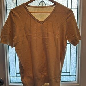 Light Tan Viscose Knit Top - Size M